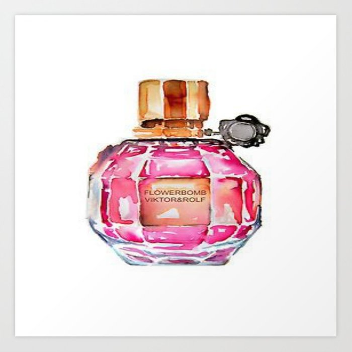 700x700 Perfume Bottle Vanity Watercolor Art Print By Thestylinghouse - Perfume Bottle Watercolor