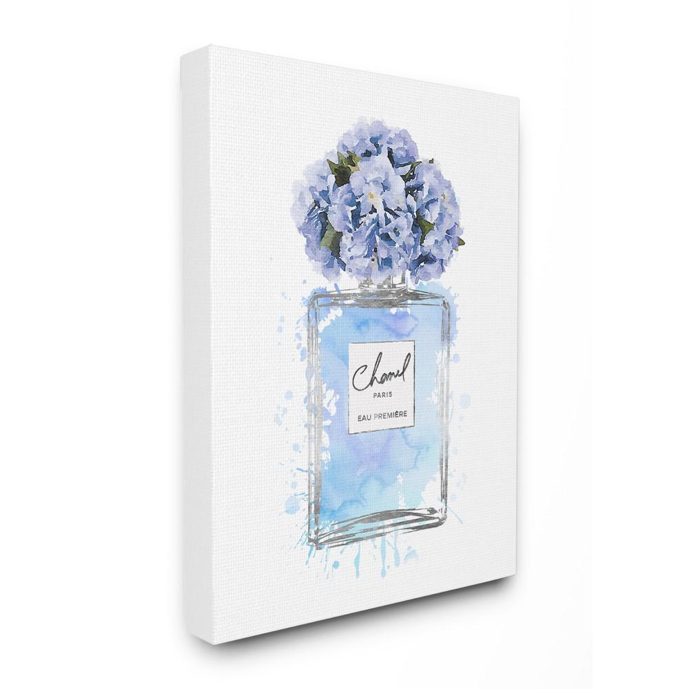 1000x1000 Stupell Industries 30 In. X 40 In. Blue Flowers Perfume Bottle - Perfume Bottle Watercolor