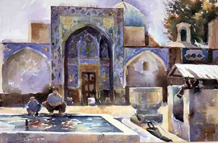 450x295 Noon Time - Persian Watercolor