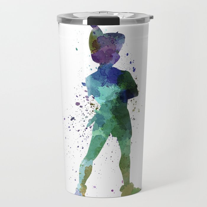 700x700 Peter Pan In Watercolor Travel Mug By Paulrommer Society6 - Peter Pan Watercolor
