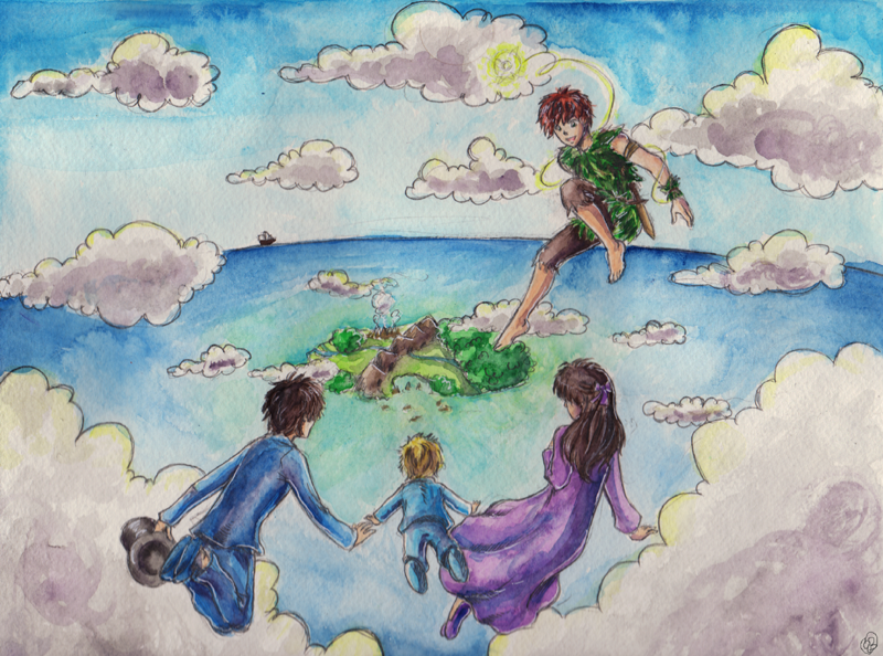 800x594 Peter Pan Watercolor By Triaelf9 - Peter Pan Watercolor