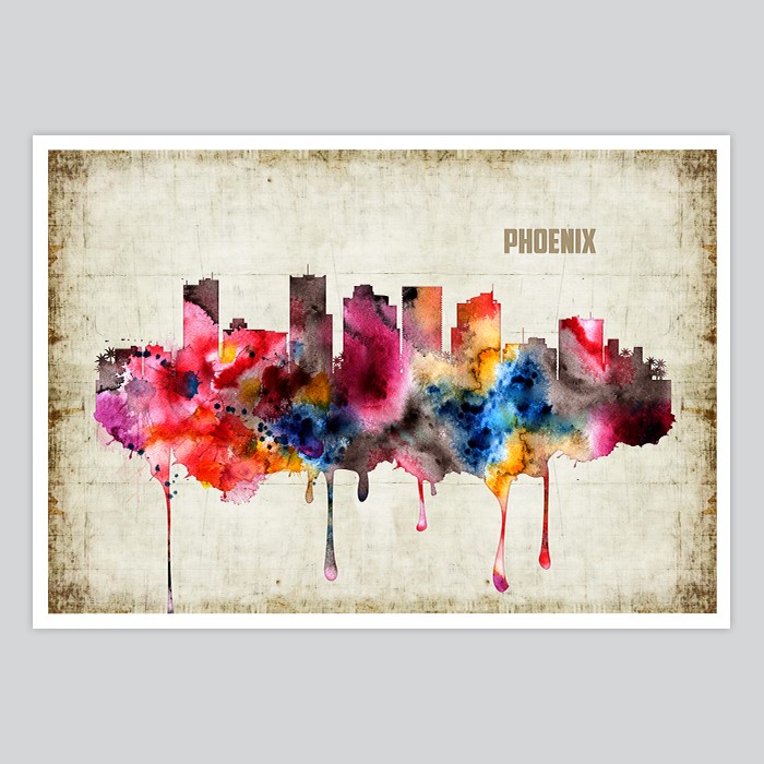 700x700 Phoenix Watercolor Print - Phoenix Watercolor