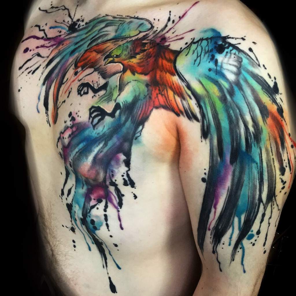 1024x1024 Watercolor Phoenix Tattoo Amino - Phoenix Watercolor