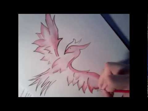 480x360 Phoenix Watercolor - Phoenix Watercolor Painting