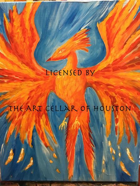 450x600 Sat, Jun 8, 7 10pm Of The Public Houston Wine - Phoenix Watercolor Painting
