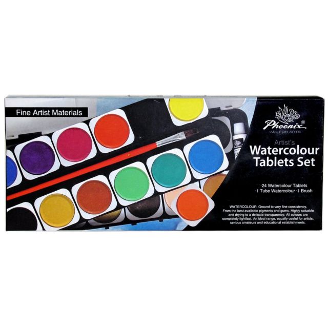 640x640 Phoenix All For Arts Watercolour Tablets Set Of 24 Ebay - Phoenix Watercolor Set