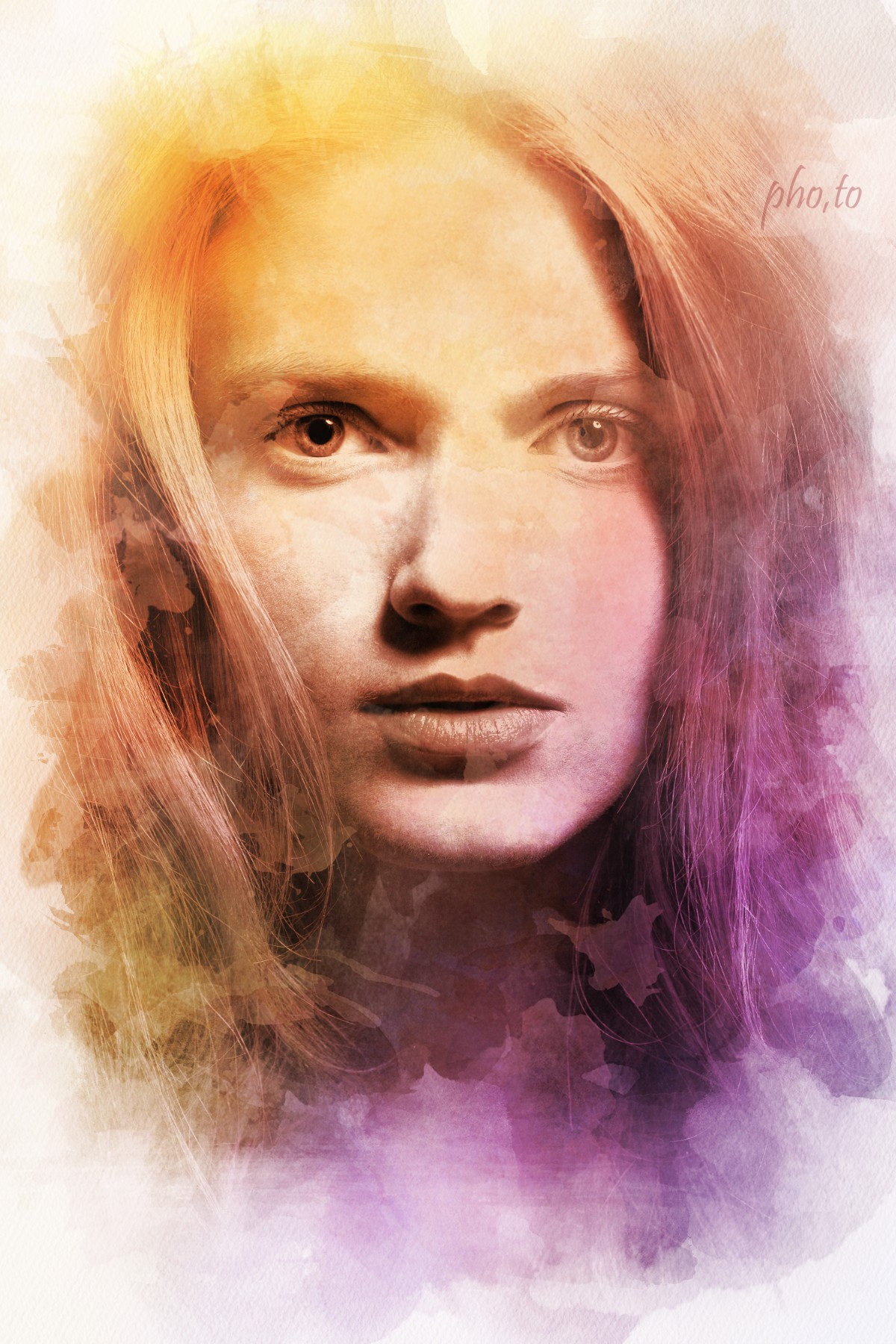 1200x1800 Warm Colors Painting Effect. Photo To Watercolor Online. - Photo To Watercolor