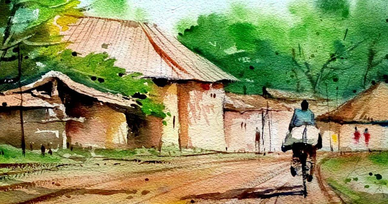 1280x675 Life In A Village Watercolor Painting Workshop - Photo To Watercolor Painting