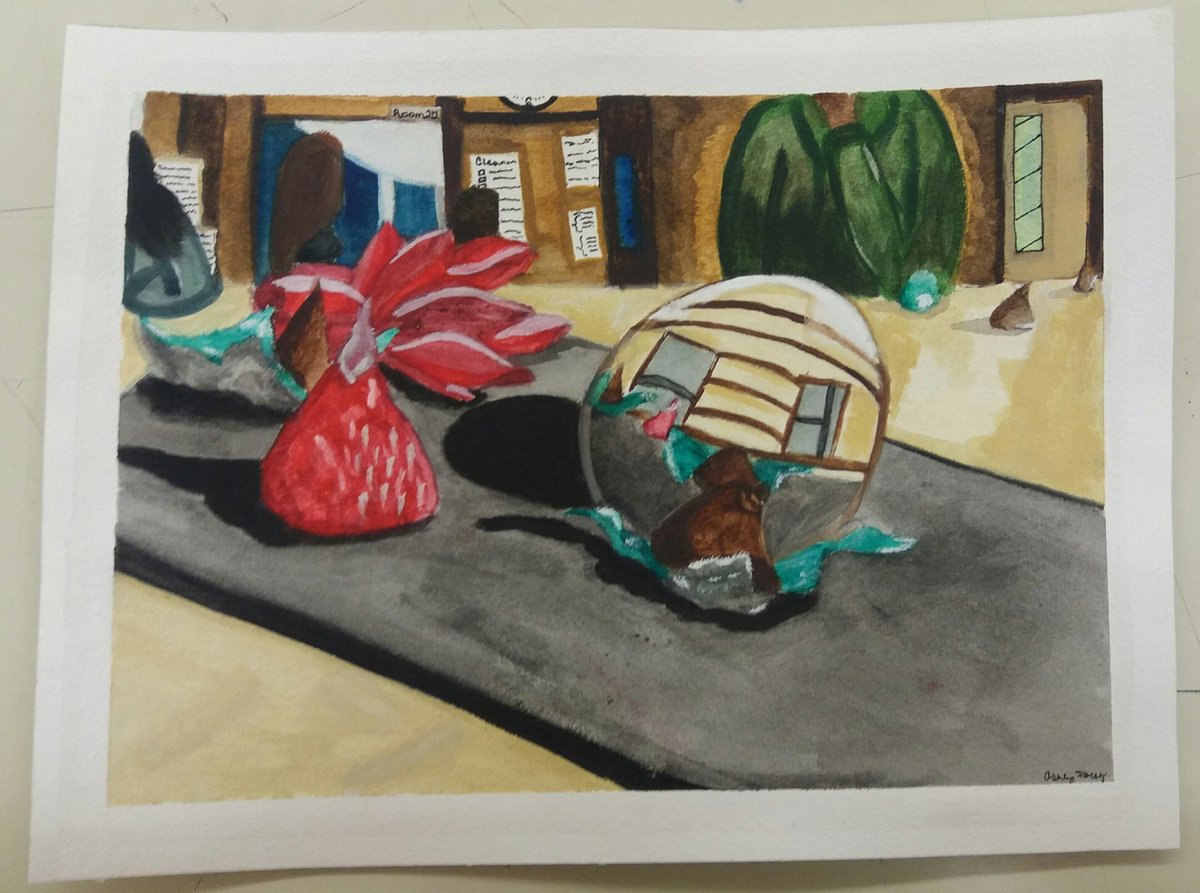 1200x893 Ms. Flanagan On Twitter Painting Studio Watercolor Still Life - Photorealistic Watercolor