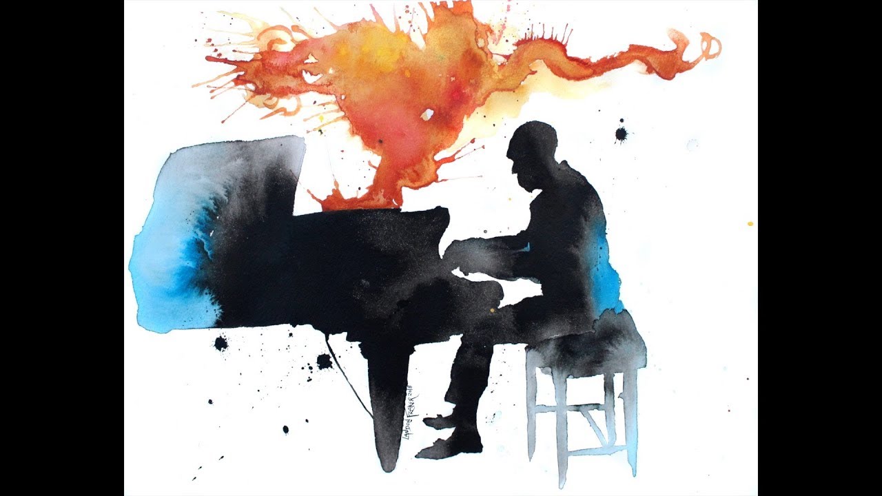 1280x720 Jazz Piano Watercolor Speed Painting Duke Ellington - Piano Watercolor