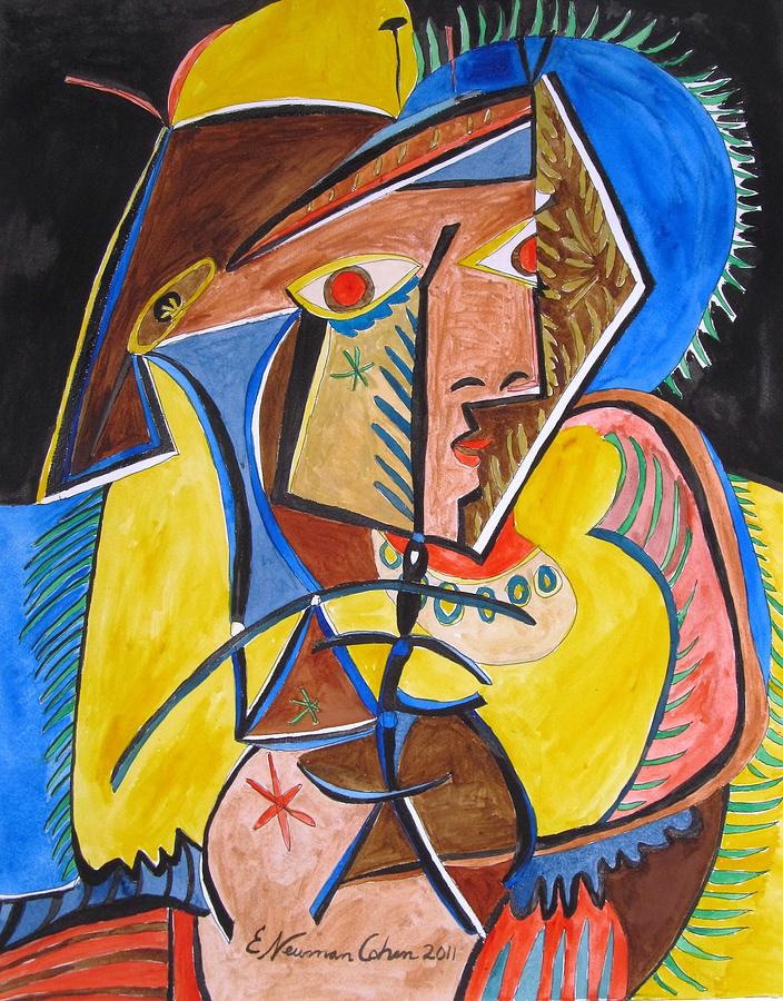 704x900 Deconstructing Picasso - Picasso Watercolor