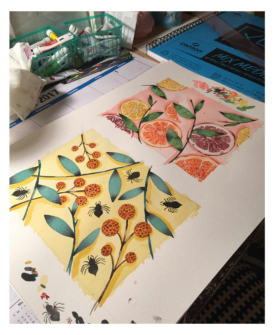 900x1100 Picnic Watercolor Series On Behance - Picnic Watercolor