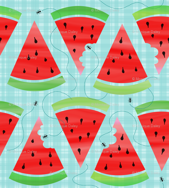 574x639 Watercolor Watermelon Picnic - Picnic Watercolor