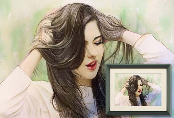 600x408 Photo To Watercolor, Watercolor Portrait, Watercolor Painting - Picture To Watercolor