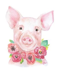 236x295 Pig Watercolor - Pig Watercolor