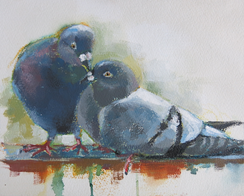 1000x805 Gabel Karsten - Pigeon Watercolor