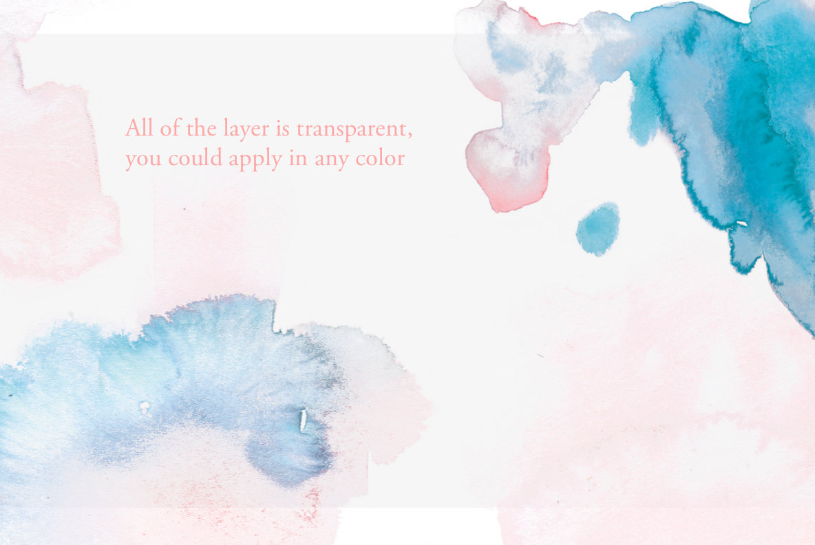 Pink And Blue Watercolor