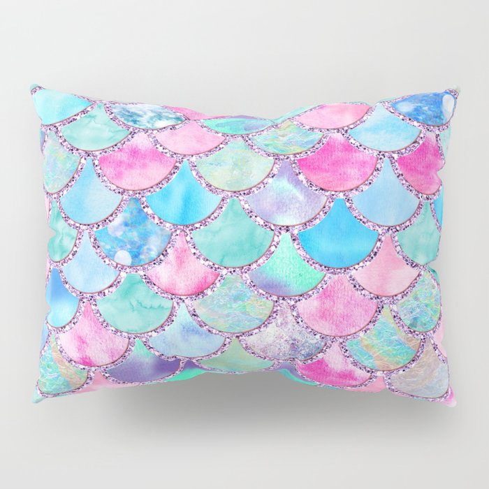 700x700 Colorful Pink And Blue Watercolor Trendy Glitter Mermaid Scales - Pink And Blue Watercolor