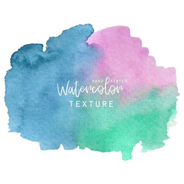 626x626 Blue, Pink And Green Watercolor Texture Vector Free Download - Pink And Blue Watercolor