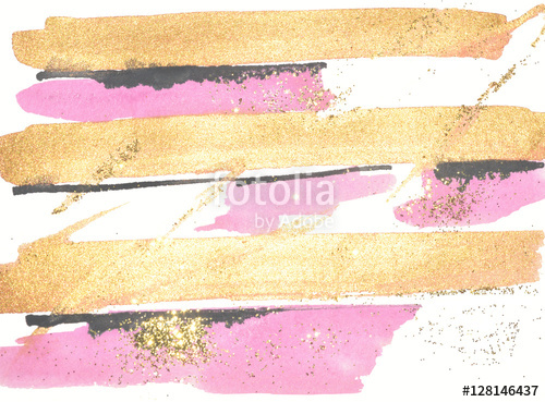 Pink And Gold Watercolor