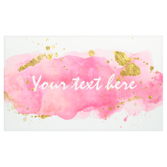 540x540 Pink Gold Watercolor Splat Banner Zazzle.ca - Pink And Gold Watercolor