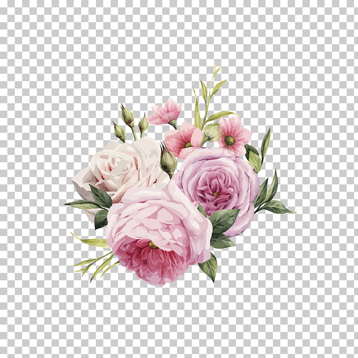 728x728 Pink Flowers Rose Color, Hd Hand Painted Watercolor Roses , Pink - Pink Flower Watercolor