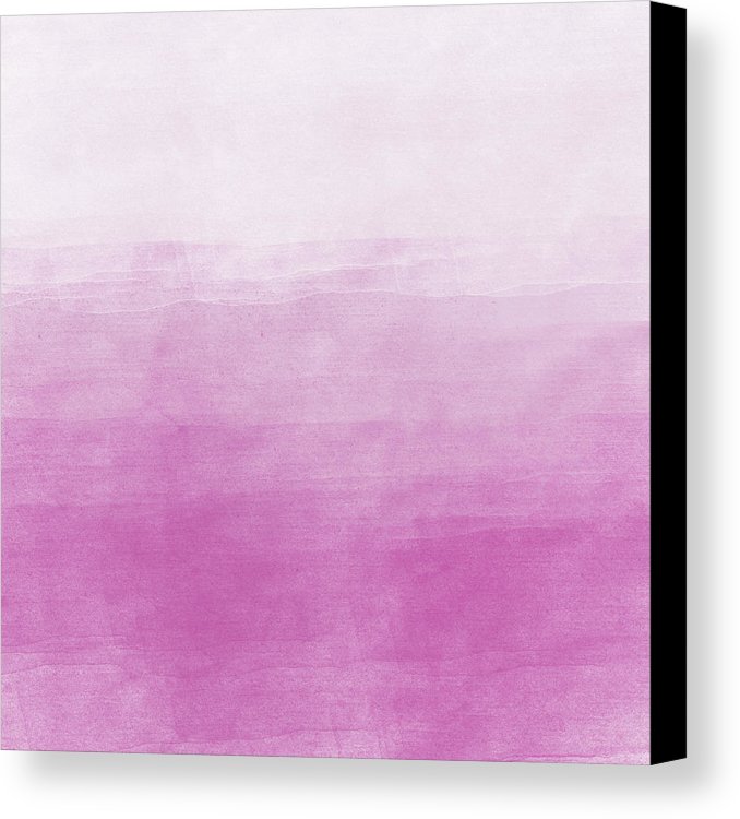 678x750 Pink Ombre Watercolor Canvas Print Canvas Art By P S - Pink Ombre Watercolor