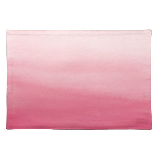 540x540 Pink Ombre Watercolor Wash Place Mat - Pink Ombre Watercolor