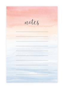 214x300 Pink And Blue Ombre Watercolor Notepad Cricket Printing - Pink Ombre Watercolor