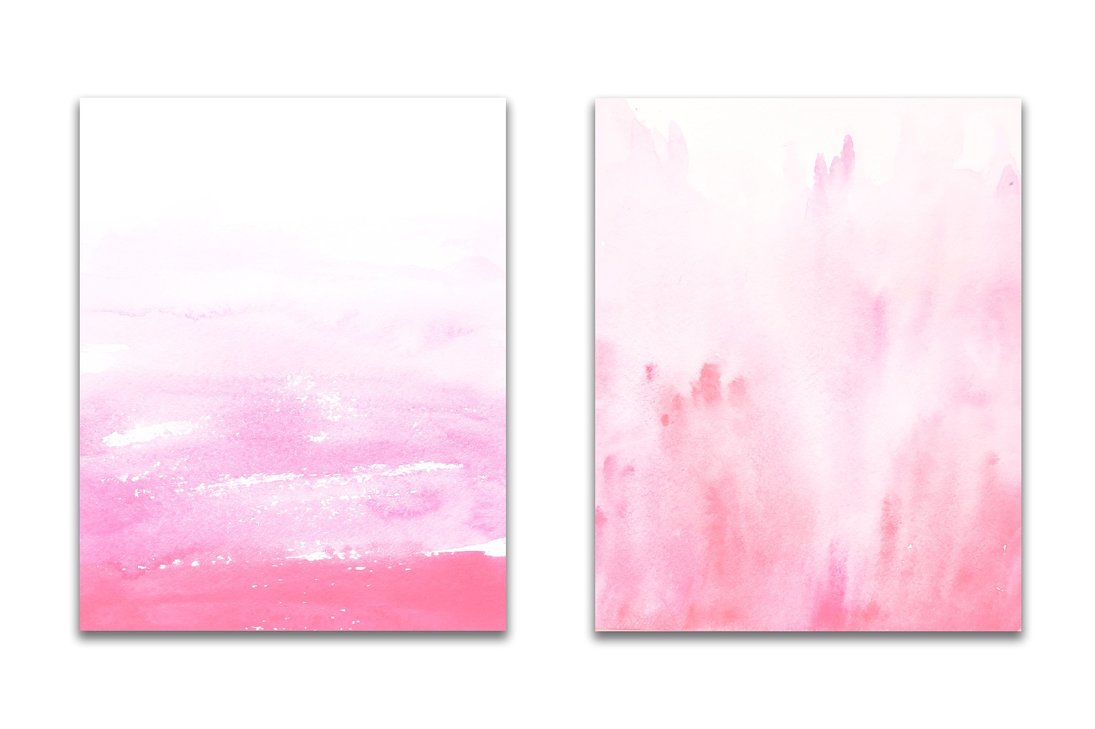 1095x729 Pink Ombre Watercolor By Graphicassets - Pink Ombre Watercolor