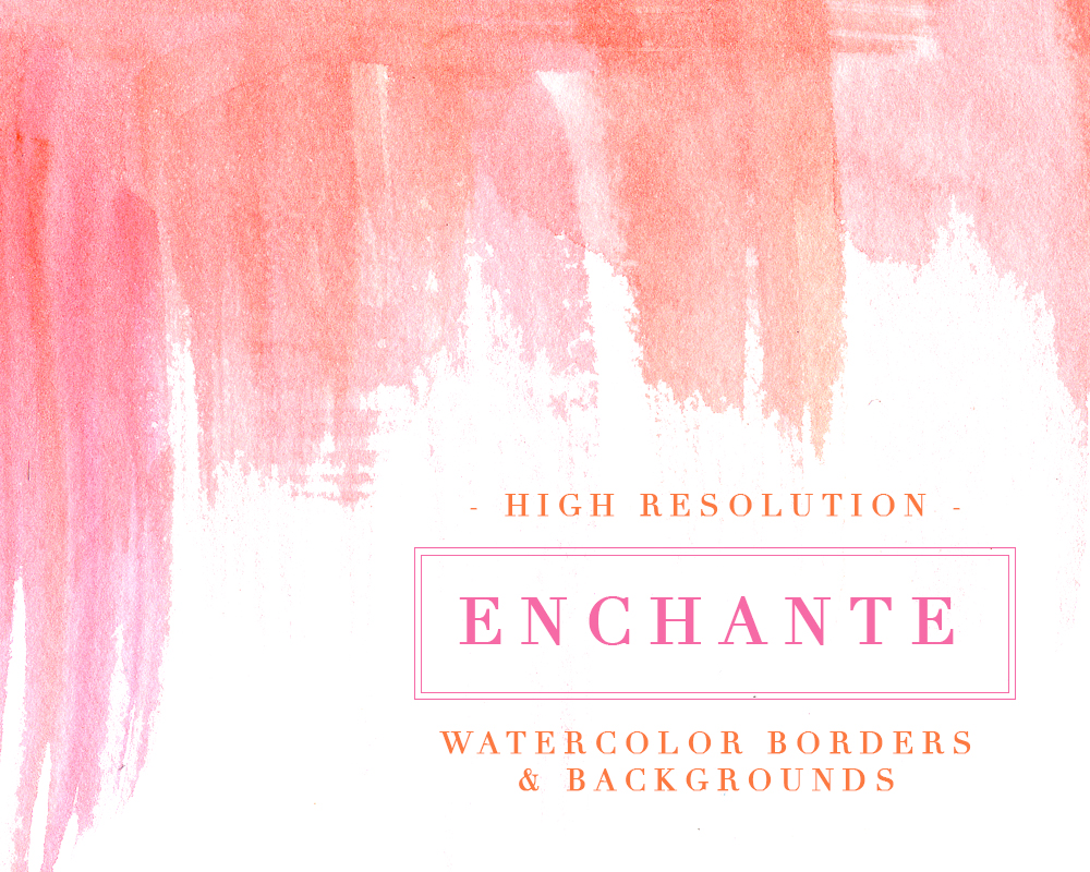 1000x800 Enchante Watercolor Paint Strokes Splash Clipart Background, 5x7 - Pink Watercolor