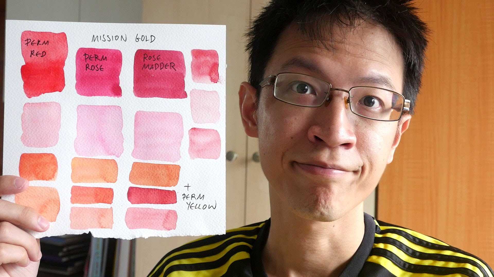 1920x1080 Mixing Pink Swatches With Watercolor - Pink Watercolor