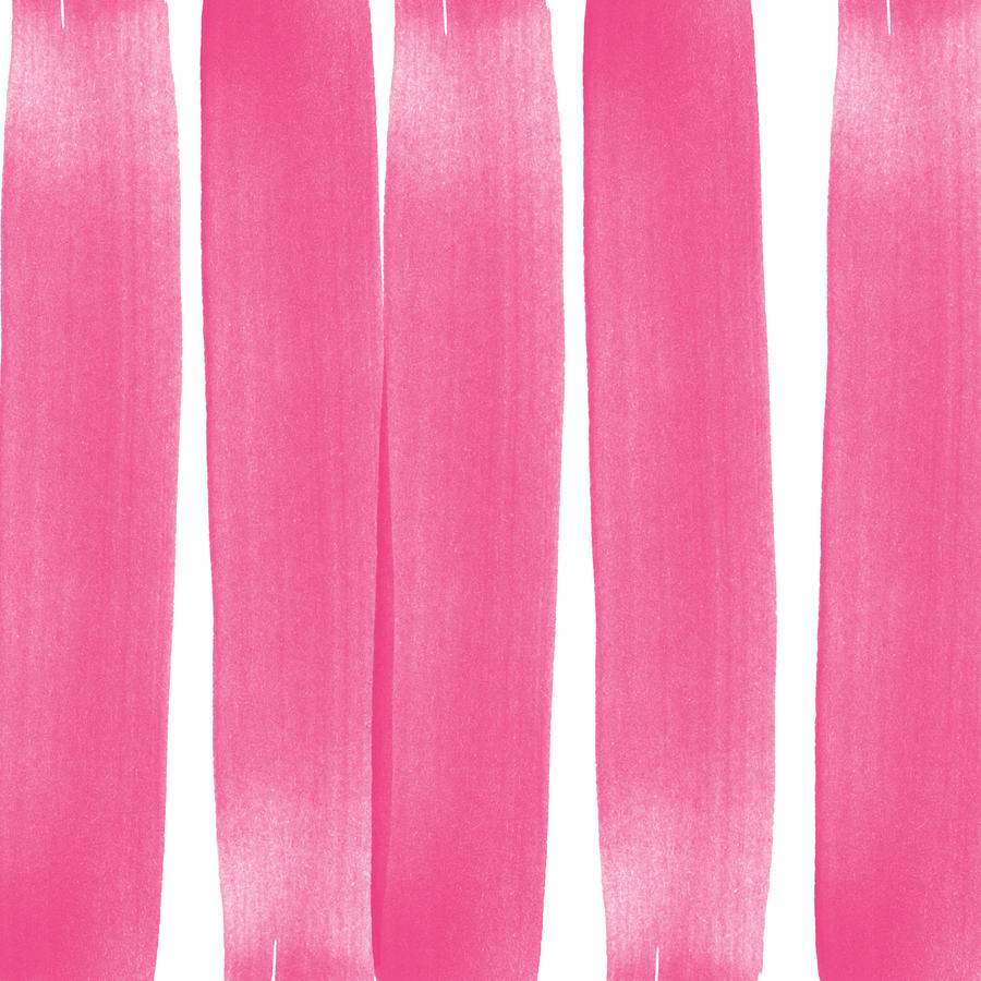 900x900 Pink Ribbons Colorful Abstract Watercolor Painting Painting By - Pink Watercolor