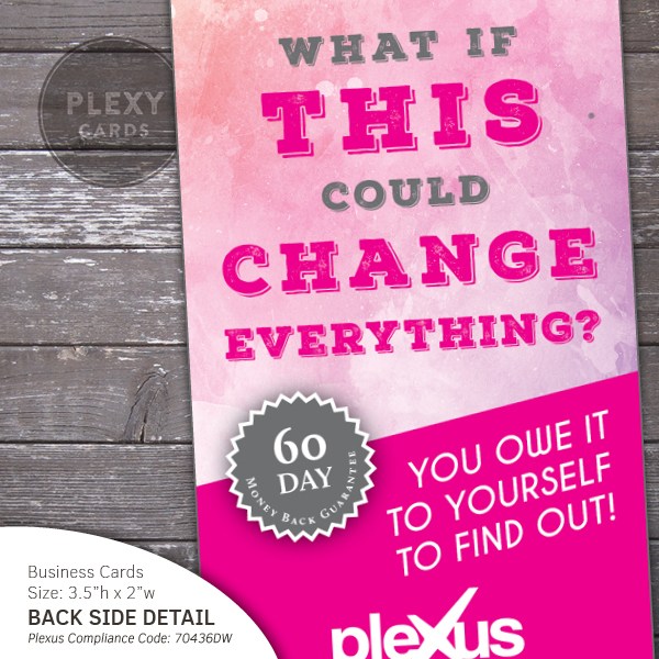 600x600 Pink Watercolor Plexus Business Card Design - Pink Watercolor