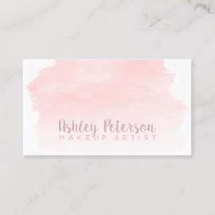 307x307 Watercolor Business Cards Zazzle - Pink Watercolor