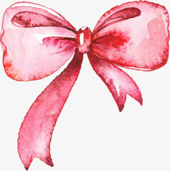 650x657 Hand Painted Bow, Bow Clipart, Pink, Watercolor Png Image And - Pink Watercolor Art