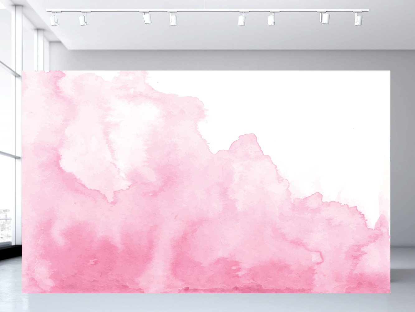 1333x1000 Pink Spill Watercolor Wall Mural - Pink Watercolor Art