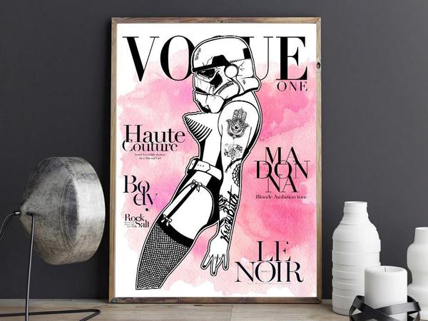600x450 Vogue Cover - Pink Watercolor Art
