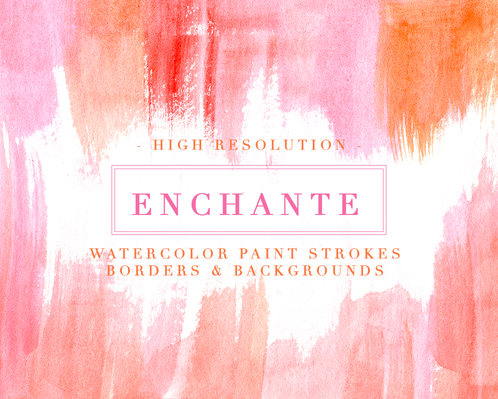 1000x800 Enchante Watercolor Paint Strokes Splash Clipart Background, 5x7 - Pink Watercolor Paint