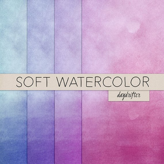 570x570 Pink Magenta Purple Indigo Soft Ombre Watercolor Paper Etsy - Pink Watercolor Paper