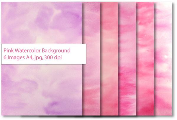 600x409 Pink And Purple Watercolor Textured Background Instant Download - Pink Watercolor Paper