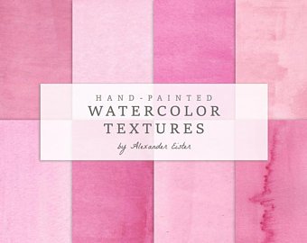340x270 Pink Watercolor Etsy - Pink Watercolor Paper