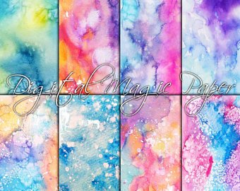 340x270 Watercolor Paper Etsy - Pink Watercolor Paper