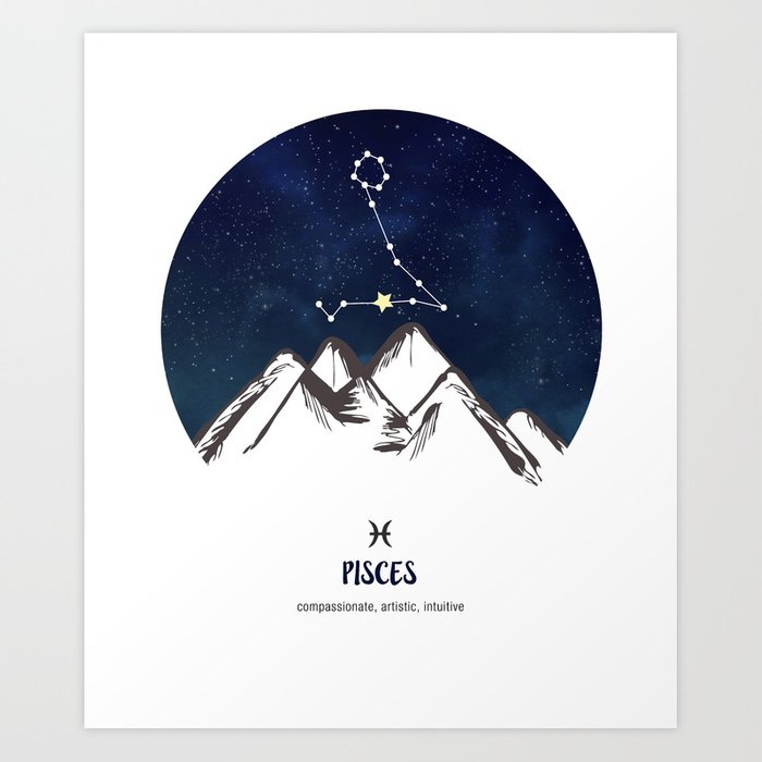 700x700 Astrology Pisces Zodiac Horoscope Constellation Star Sign - Pisces Watercolor