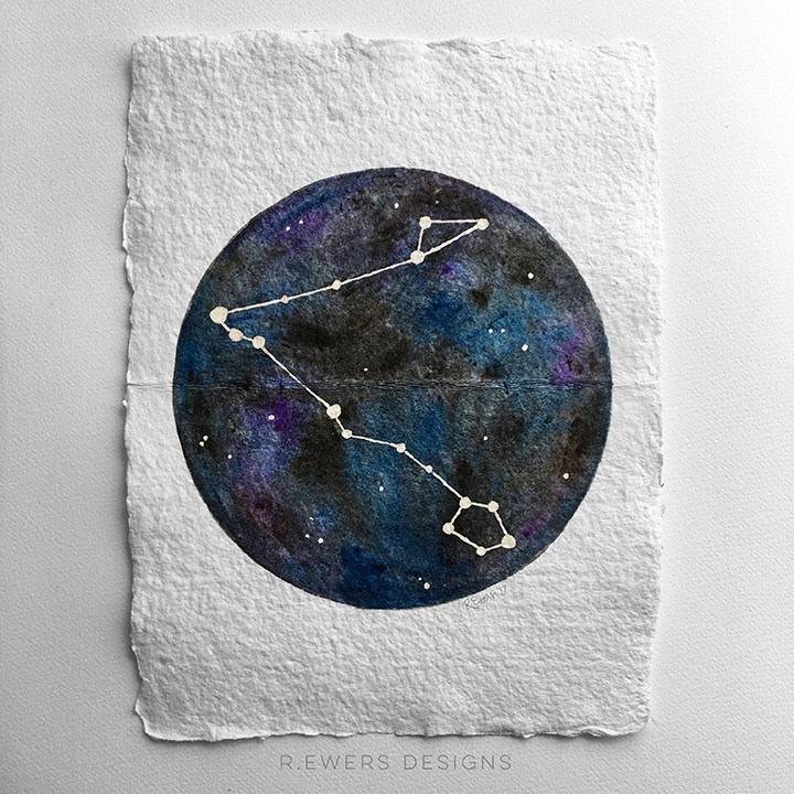 720x720 Watercolor Pisces Constellation R.ewers Designs - Pisces Watercolor