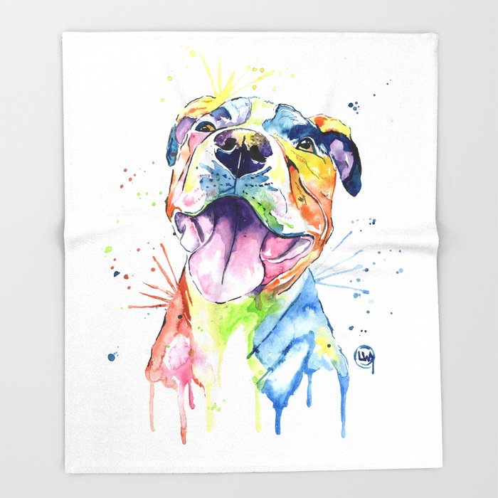 700x700 Pit Bull, Pitbull Watercolor Painting - Pitbull Watercolor