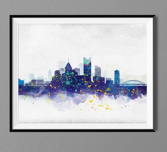 Pittsburgh Watercolor at PaintingValley.com | Explore collection of ...