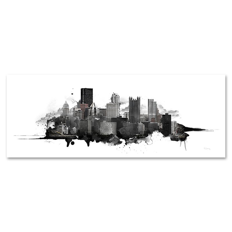 800x800 The Studio 312 Pittsburgh Watercolor Skyline - Pittsburgh Watercolor