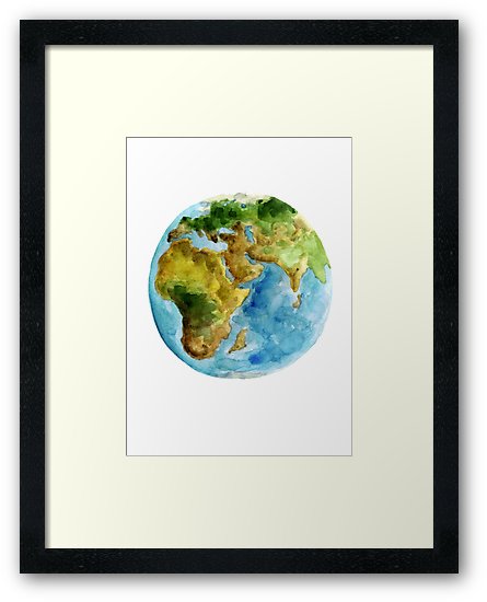 Planet Earth Watercolor at PaintingValley.com | Explore collection of ...