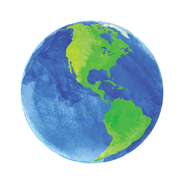 612x612 Clipart Earth Watercolor - Planet Earth Watercolor